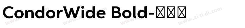 CondorWide Bold字体转换